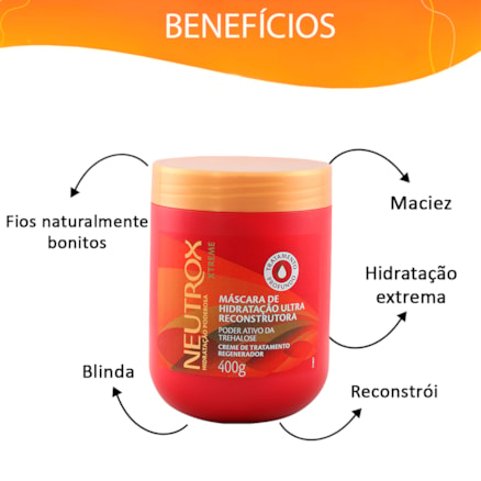 Creme De Tratamento Neutrox Hidratação Xtreme 400g