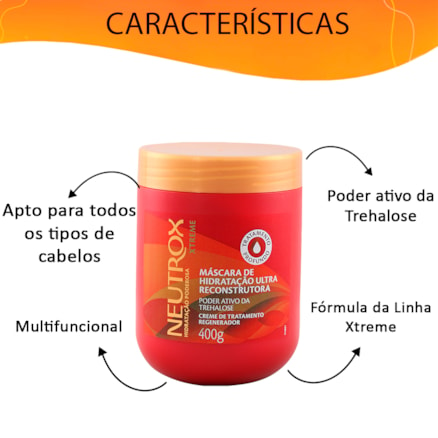 Creme De Tratamento Neutrox Hidratação Xtreme 400g