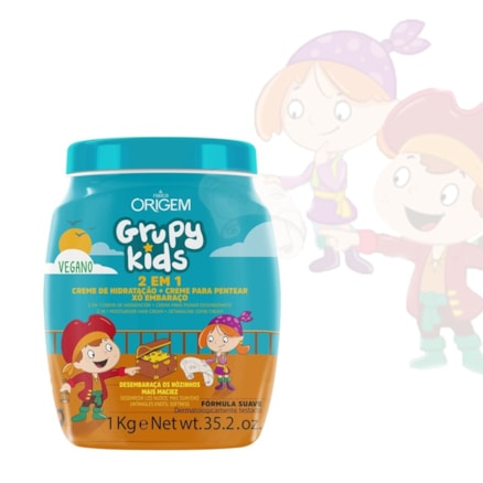 Creme De Tratamento Origem Grupy Kids 2x1 Xô Embaraço 1kg