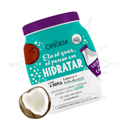 Creme De Tratamento Origem Tapioca + Leite De Coco 1kg