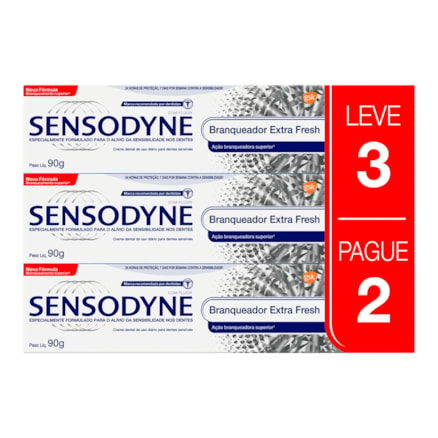 Creme Dental Sensodyne Branqueador Leve 3 Pague 2 90g