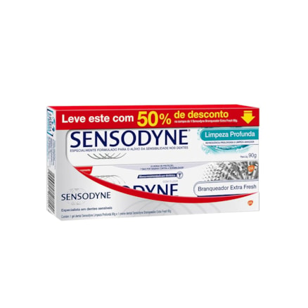 Creme Dental Sensodyne Branqueador + Limpeza Profunda 90g