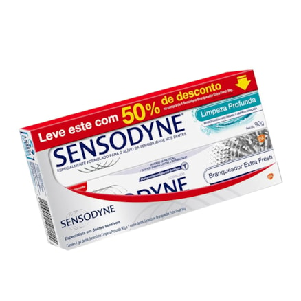 Creme Dental Sensodyne Branqueador + Limpeza Profunda 90g