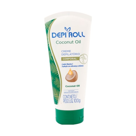 Creme Depi-roll Buço Coconut Oil Depila Hidrata 100g