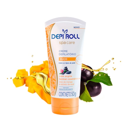 Creme Depi-roll Buço Spa Care Argila Termal Cosmética 50g