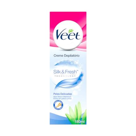 Creme Depilatório Veet Silk Fresh Pele Delicada 180ml