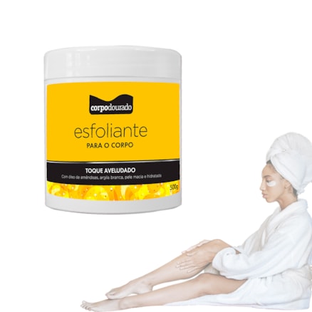 Creme Esfoliante Corpo Dourado Corporal Toque Aveludado 500g