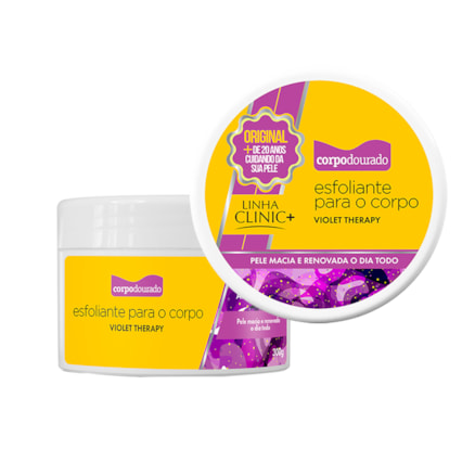 Creme Esfoliante Corpo Dourado Corporal Violet Therapy 300g