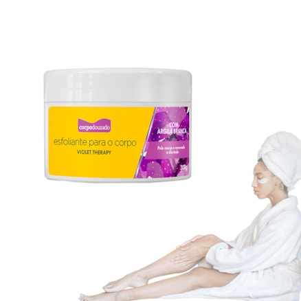 Creme Esfoliante Corpo Dourado Corporal Violet Therapy 300g