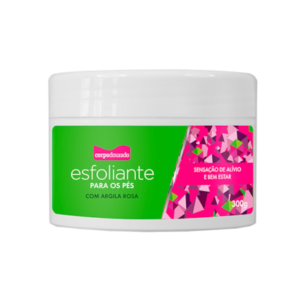 Creme Esfoliante Corpo Dourado Para Os Pés Argila Rosa 300g