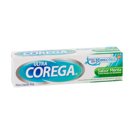 Creme Fixador Dentadura Corega Ultra Menta 3 Direções 40g