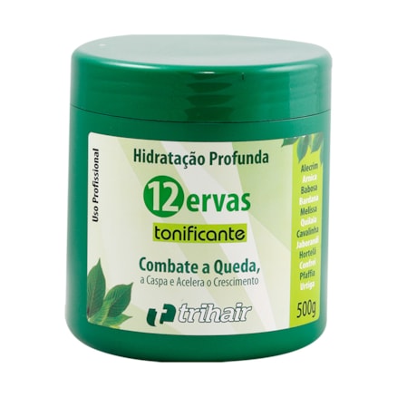 Creme Hidratante Trihair 12 Ervas Tonificante Queda 500g