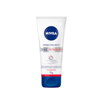 Creme Para Mãos Nivea 3 Em 1 Reparação Alívio Imediato 75g