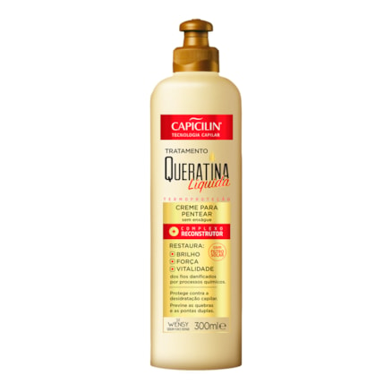 Creme Para Pentear Capicilin Queratina Reconstrutor 300ml