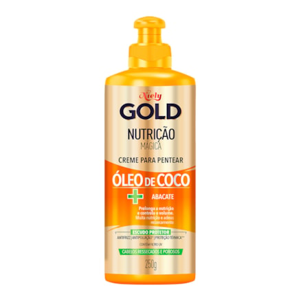 Creme Para Pentear Gold Nutriç Magica Óleo De Coco + Abacate