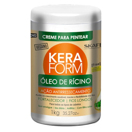 Creme Para Pentear Keraform Óleo De Ricino 1kg