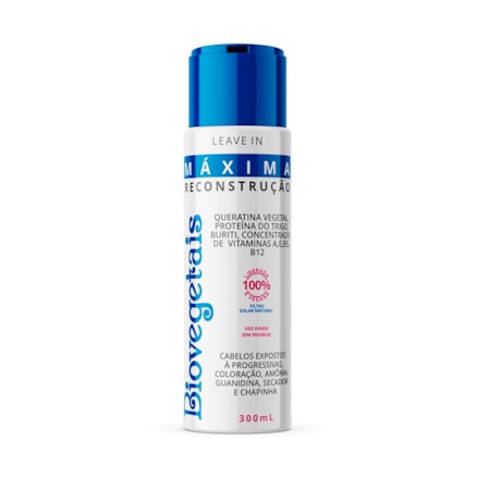 Creme Pentear Biovegetais Máxima Reconstrução 300ml