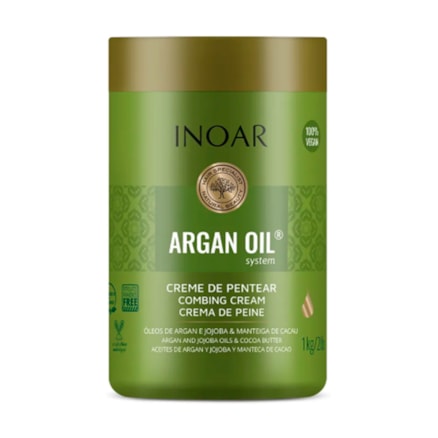 Creme Pentear Inoar Argan Oil Óleo Argan Jojoba Cacau 1kg