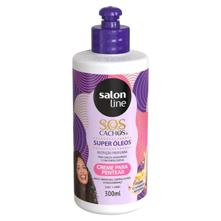 Creme Pentear Salon Line Sos Cachos Óleos Nutritivos 300ml