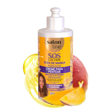 Creme Pentear Salon Line Sos Óleo Manga Queratina 300ml