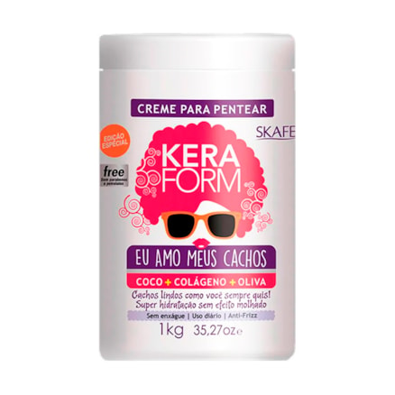 Creme Pentear Skafe Keraform Eu Amo Meus Cachos 1kg