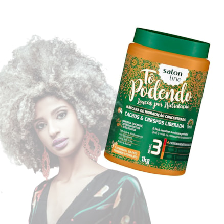 Creme Tratamento Salon Line Tô Podendo Cachos Crespos 1kg