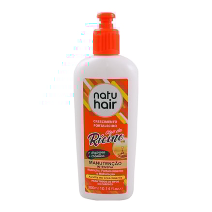 Creme Umidificador Natuhair Sos Óleo De Ricino 300ml