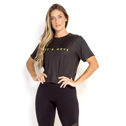 Cropped Let´s Move Bm9 Feminino 4221017 Preto