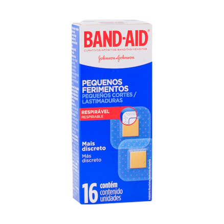 Curativo Band-aid Johnson & Johnson Peq Ferimentos 16 Und