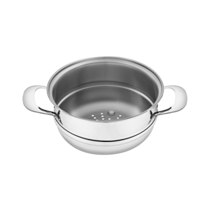 Cuscuzeira Tramontina Aço Inox Fundo Triplo Ventura 2 Peças
