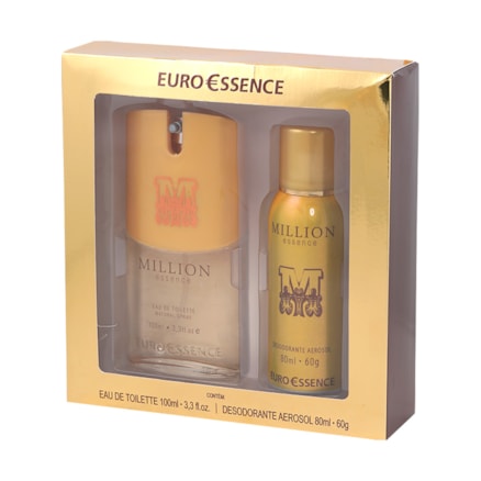 Deo Colônia Euroessence Million + Desodorante Aerosol 80ml