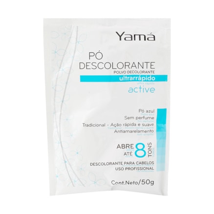 Descolorante Yamá Active Pó Branco Suave Dust Free 50g
