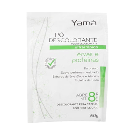 Descolorante Yamá Ervas E Proteínas Pó Branco Suave 50g