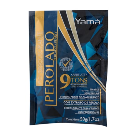 Descolorante Yamá Perolado 09 Tons Pó Azul Sem Perfume 50g