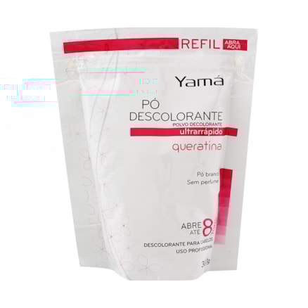 Descolorante Yamá Queratina Refil Pó Branco Dust Free 300g