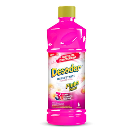 Desinfetante Desodor Pinho Flores 1l