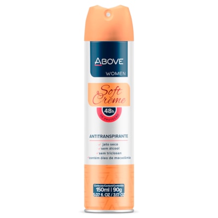 Desodorante Aerosol Above Creme Feminino 48h Soft 90g