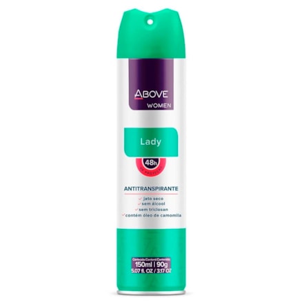 Desodorante Aerosol Above Lady Feminino 48h 90g