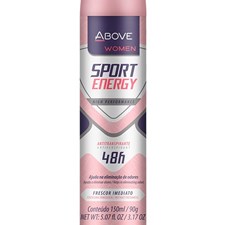 Desodorante Aerosol Above Sport Energy Feminino 48h 90g