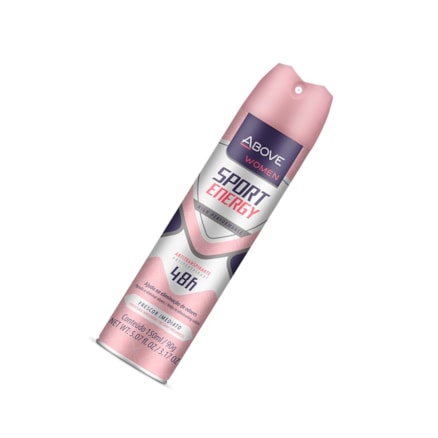 Desodorante Aerosol Above Sport Energy Feminino 48h 90g