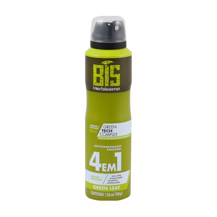 Desodorante Aerosol Bis Green Leaf 4 Em 1 48h 150ml