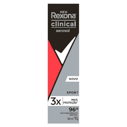 Desodorante Aerosol Rexona Clinical Sport 91g