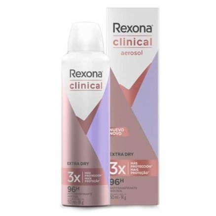 Desodorante Aerosol Rexona Extra Dry Clinical 91g