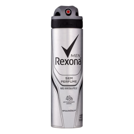 Desodorante Aerosol Rexona Masculino 48h Sem Perfume 90g