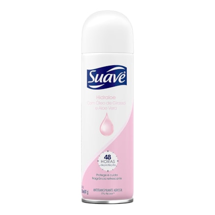 Desodorante Aerosol Suave Feminino Hidraloe 48h 87g