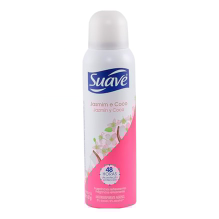 Desodorante Aerosol Suave Feminino Jasmim E Coco 48h 87g