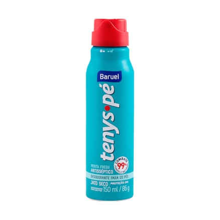 Desodorante Aerosol Tenys Pé Menta Fresh Anti Séptico 150ml