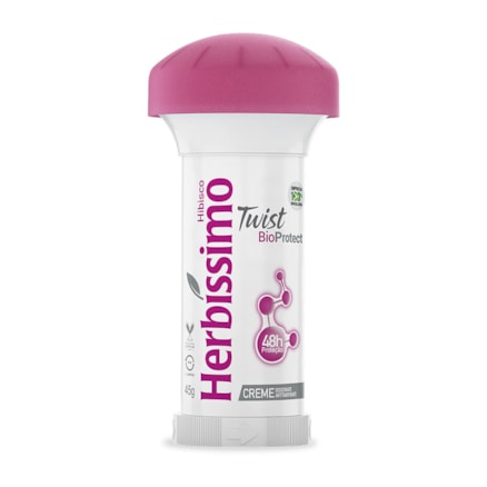 Desodorante Creme Herbissimo Twist Bio Protect Híbisco Proteção 48H 45g