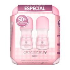 Desodorante Giovana Baby Roll-on Classic 48h 50ml 2 Und