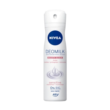 Desodorante Nivea Deomilk Beauty Elixir Sensitive Fem 150ml